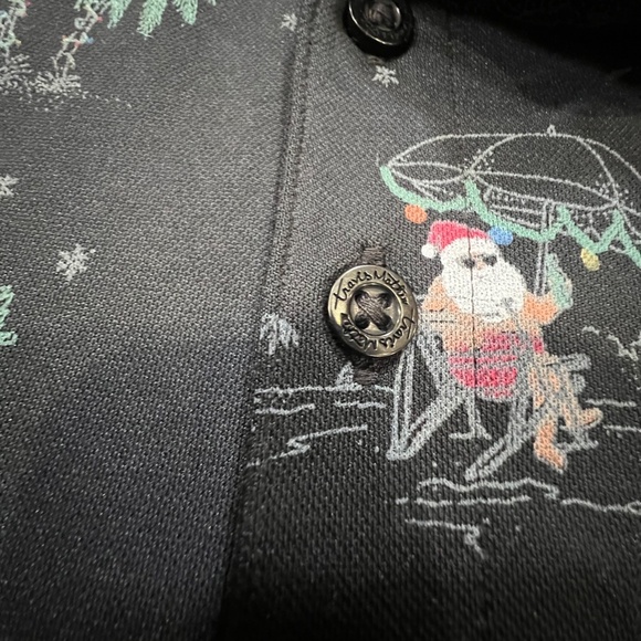Travis Mathew California Christmas Polo Shirt New With Tags Golf Holiday Shirt S - Picture 5 of 10